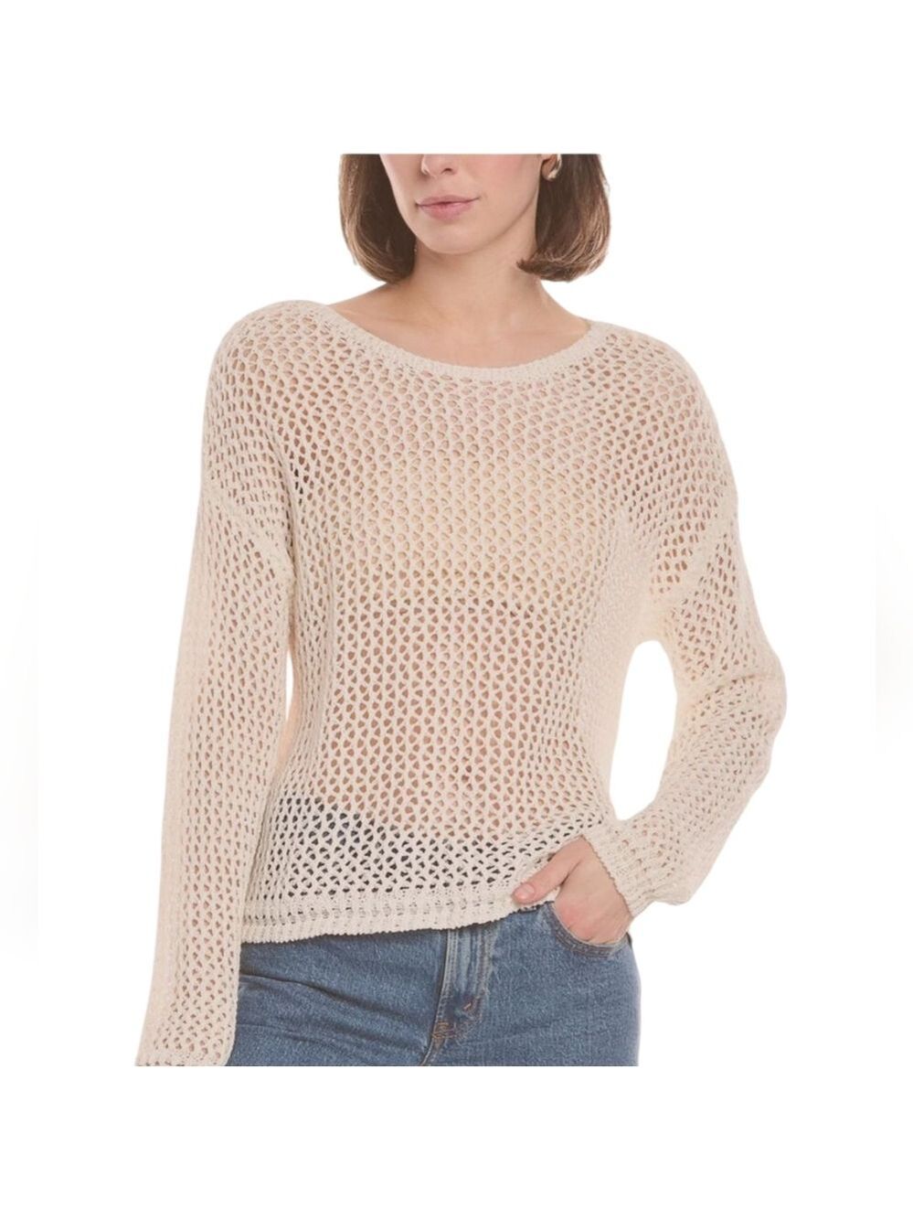 Bella Dhal Relaxed Open Knit Sweater
